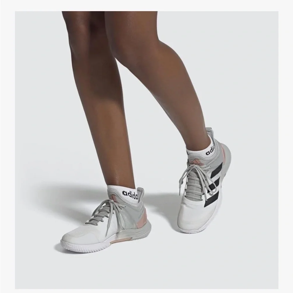 adidas Adizero Ubersonic 4 White, Light Grey & Black Tennis Shoe, women’s size 9 - Picture 11 of 12